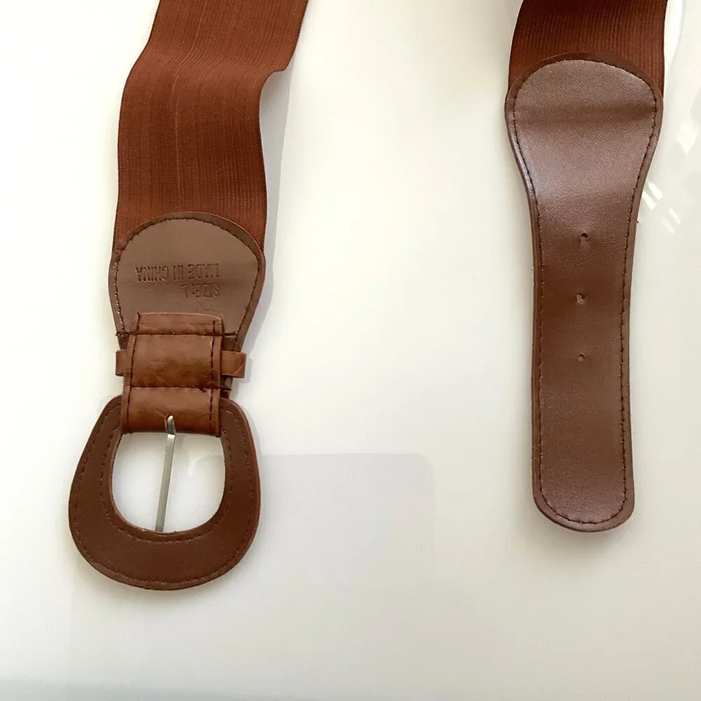 VINTAGE Y2K WIDE ELASTIC WAIST BELT